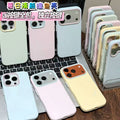 Suitable for apple 17pro mobile phone case, trendy contrasting color macaron jelly case, iphone16/13 anti-fall protective cover