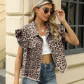 Wish european and american cross-border foreign trade women's clothing  independent station new style washed fungus edge denim vest vest trendy