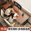 Solid wood large panel computer desk - desktop bedroom home office desk - extended length workstation - double gaming table