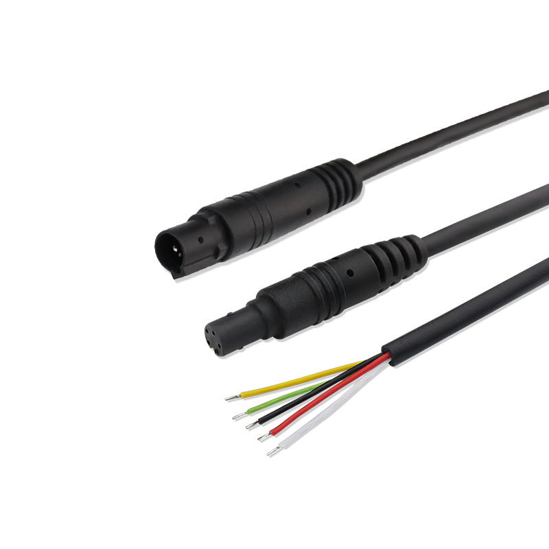 Applicable to reversing camera cable, car 5P BMW head male and female single head 5-core power cord 5-pin rear line of sight