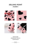 Girls' fall/winter round neck sweatshirt two-piece set: pink fleece pants with heart print hoodie - perfect for loungewear