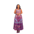 Ethnic style waist slimming lookelegant suspender dress summer women's clothing classy sense printing beautiful a-line long skirt