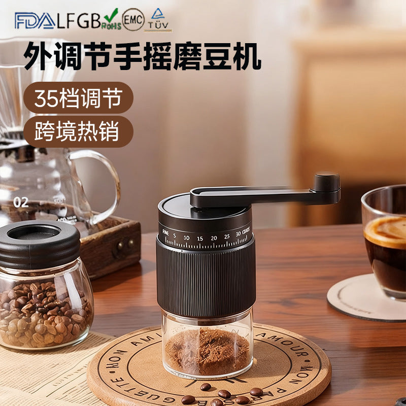 External adjustment hand grinder coffee bean grinder coffee manual grinding hand brewing equipment hand grinding coffee machine for home