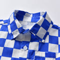 Korean style children's clothing wholesale: spring/summer kids' apparel - boys' checkered shirt & t-shirt short sleeve shorts set