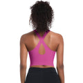 Clearance seamless solid color fitness sports bra running sweat-wicking breathable double-layer anti-show yoga backless yoga top for women