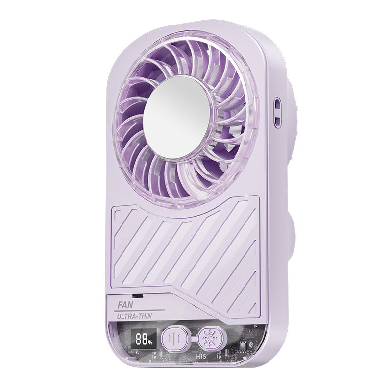 hot-selling semiconductor desktop cooling fan, 100-speed stepless speed adjustment, digital display handheld silent fan wholesale