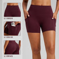 Fashion butt lift flap pocket pants yoga pants women's no embarrassing line high waist fitness sports shorts peach butt elastic leggings