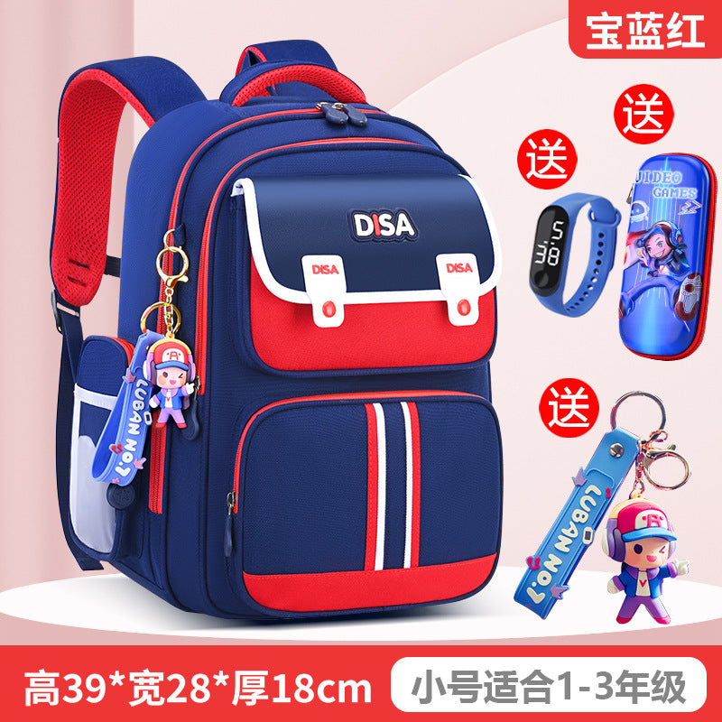 Schoolbag for boys and primary school students 2026 new arrival for grades 1, 2, 3 to 6, boys and girls, lightweight kids spine protection and burden reduction
