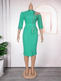 e-commerce  fashionfashion women's clothing hot diamond beads african  plus sizeelegantwork clothingdress