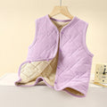 New winter quilted silk fleece vest set - thickened, wearable as outerwear or inner layer, perfect for school uniforms, warm and cozy for boys and girls