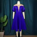 Am220954sexy mesh see-through dress designer lantern sleeve beaded a-line skirt dresses