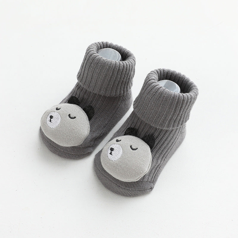 Babylon children's socks class a loose mouth baby knee socks korean style cartoon accessories baby non-slip floor socks