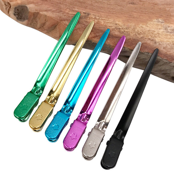 Hair Duckbill Clip Traceless Partition Hand Push Corrugated Shaping Color Hairpin 9cm Hair Salon Special Tool