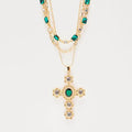 Wholesale diamond-studded cross necklace - european & american style, vintage-inspired, niche design, light luxury, high-end layering accessory, women's choker