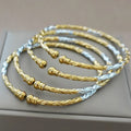 Wholesale cross-border middle eastern gold-plated cuff bangle, one-size-fits-all two-tone bracelet, bridal party gift