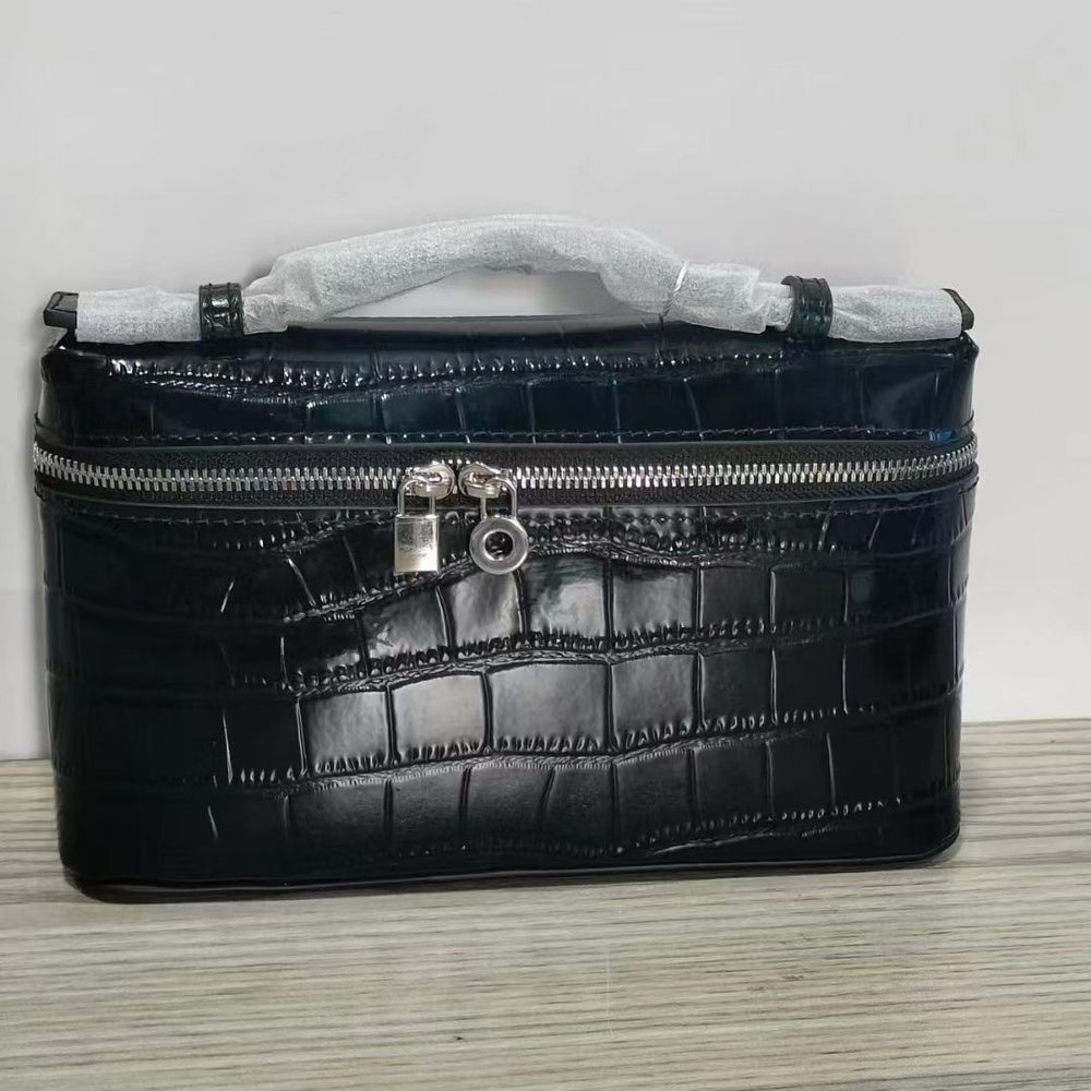 Lp19 genuine leather lunch box bag new arrival gigi same style kelly bag pebbled cowhide satchel bag simple shoulder bag for women