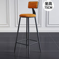 Second generation black chair + orange velvet 75cm
