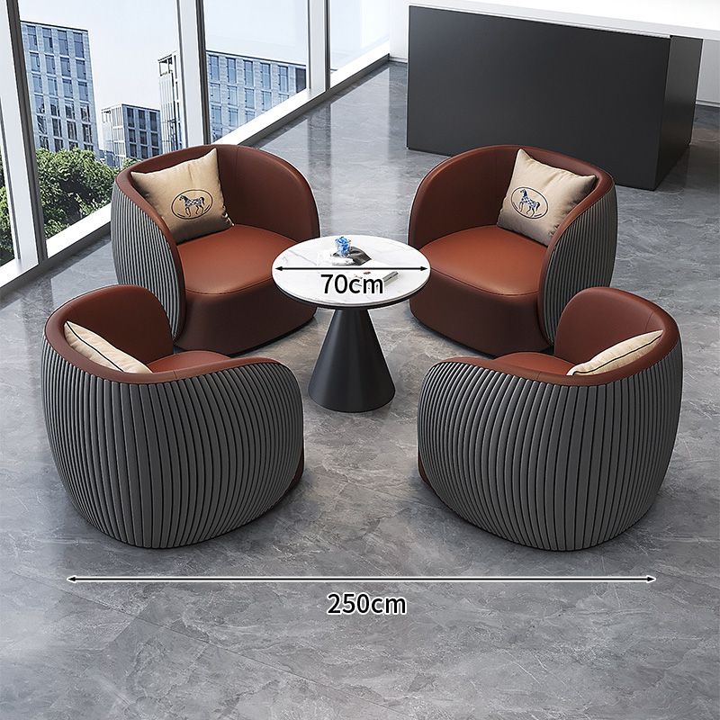 Luxury office sales center negotiation table and chair set, hotel lobby sofa seating area, reception room sofa combination