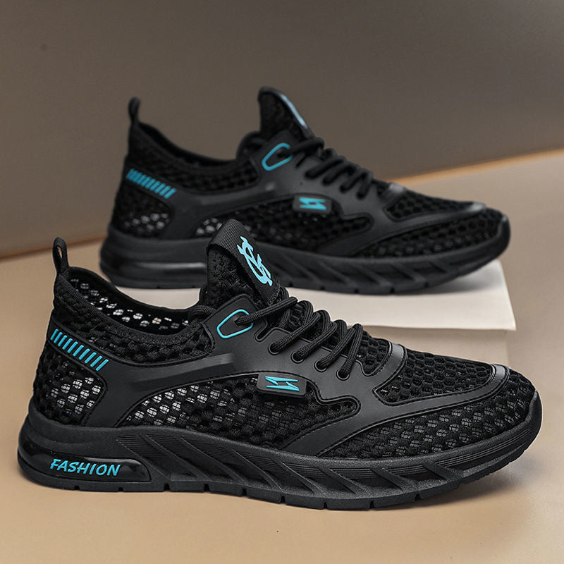 Men's winter 2025 new collection: breathable, hollow-out casual mesh shoes - versatile, soft sole, durable, running, mesh athletic trendy sneakers