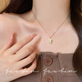 Double-layered rose pearl necklace for women accessible luxuryniche styleclassy sense of neck chain eleganteasiest for match clavicle chain accessories