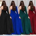 C7296 cross-border e-commerce european and american high-end sexy v-neck rhinestone-embellished long-sleeved slit mermaid dress with full skirt