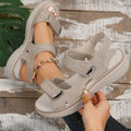 new summer women's summer sandals for export, plus size chunky sole casual sandals, ankle strap velcro sandals, women's shoes