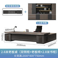 2.6m boss table + 2.8m bookcase (seven doors) + boss chair
