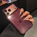 Starry glitter powder compatible with iphone 18 pro max case, apple 17 transparent fine glitter burgundy protective cover 16