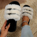 Winternew arrival indoor and outdoor open fur slippers for women easiest for match webbing k-stylestuffed home indoor one-line cotton women