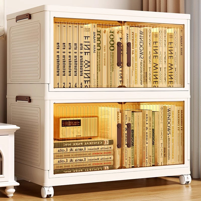 Book storage box Foldable box Storage cabinet Classroom student book storage box Transparent sorting storage box