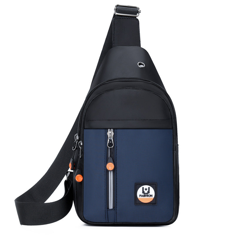 Foreign trade new men's breast bag Korean version multi-layer storage versatile shoulder bag going out trendy sports cycling messenger bag