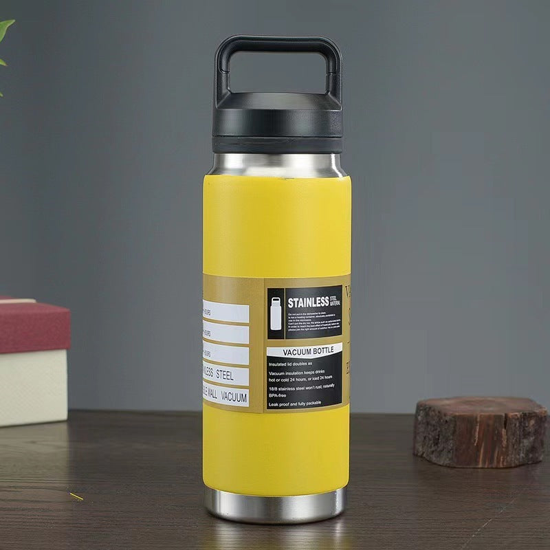 304 stainless steel hiking water kettle outdoor portable sports water kettle 26oz large capacity thermal space kettle