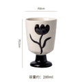 Stylishins high-looking mug household water cup goblet ceramic coffee cup couple christmas gift cup