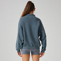Fall and winterloose sports slimming look running fitness wear tops stand collar heattechfleece-lined yoga wear long sleeves sports outwear