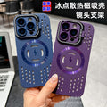 Summer ice-cooling magnetic case for apple iphone 17, compatible with iphone 16 pro, iphone 11, european and american style, with lens protection stand