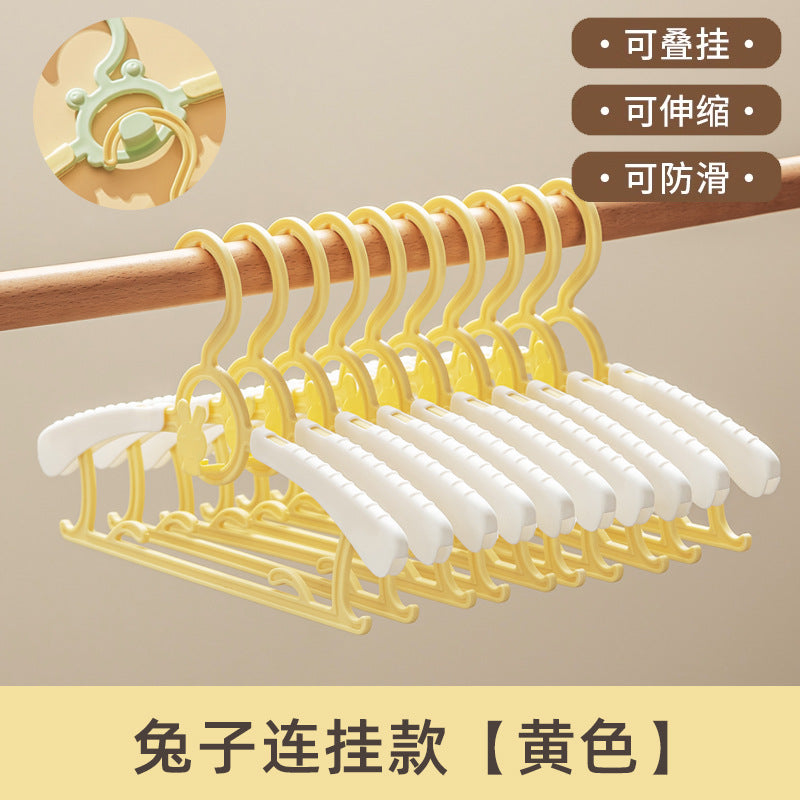 Multifunctional extendable non-slip clothes hanger for kids - baby & toddler drying rack for newborns