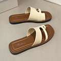 New summer thong sandals for women, retro minimalist flip-flops, roman sandals, non-slip outdoor beach slippers