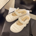 Can't shake off cut outsummer pearl toe slippers knittingfashion half slippers lazy one-leg flat toe shoes