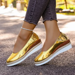 autumn new arrival: plus-size wedge heel flats for women, sizes 36-43. wholesale available. dropshipping for  and