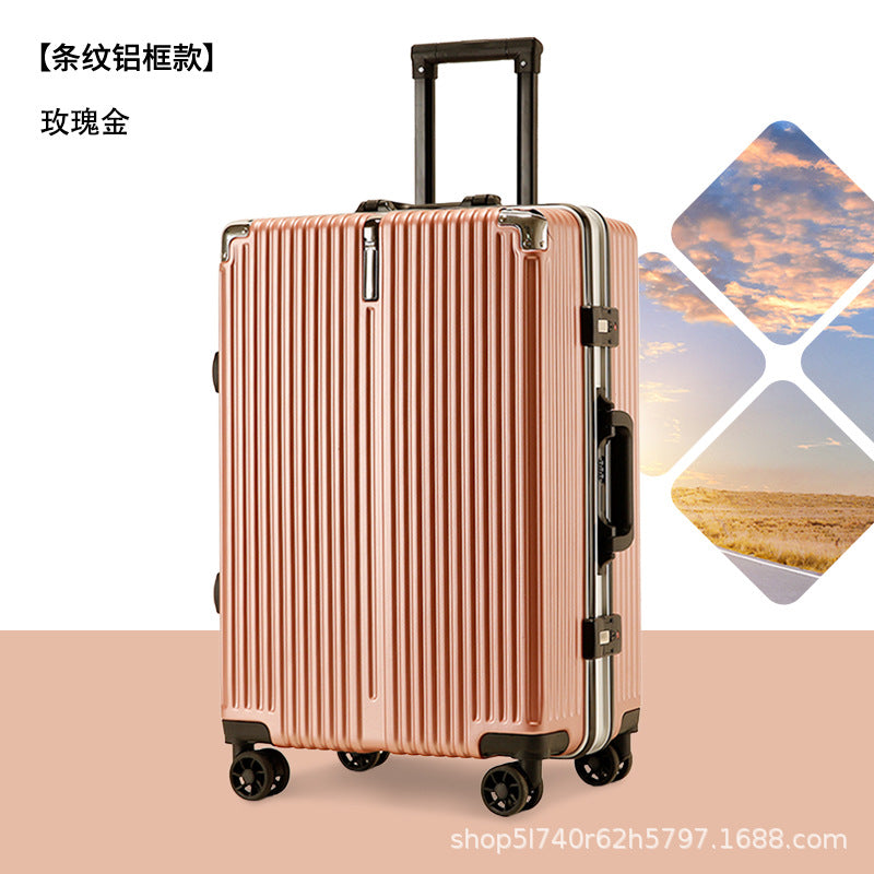 Manufacturer aluminum frame suitcase 24-inch password case 20-inch student fashion boarding case 26-inch universal wheel suitcase
