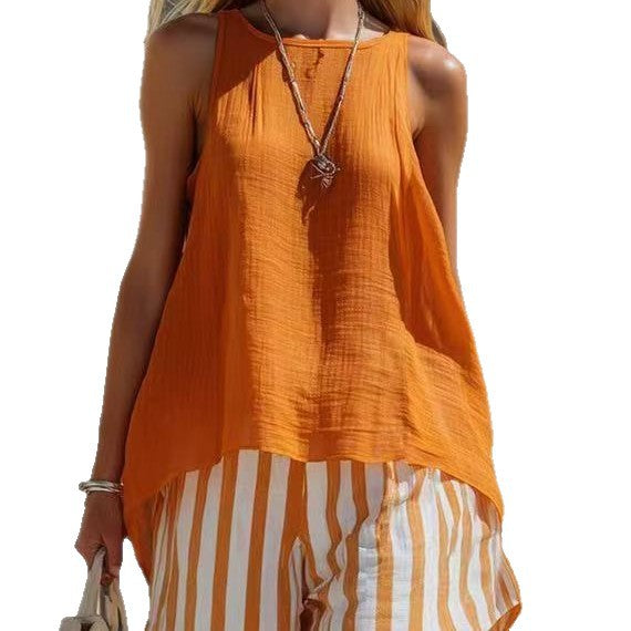 new european and american style solid color v-neck long sleeve shirt women's cotton linen casual loose button-up top - cross-border hot seller
