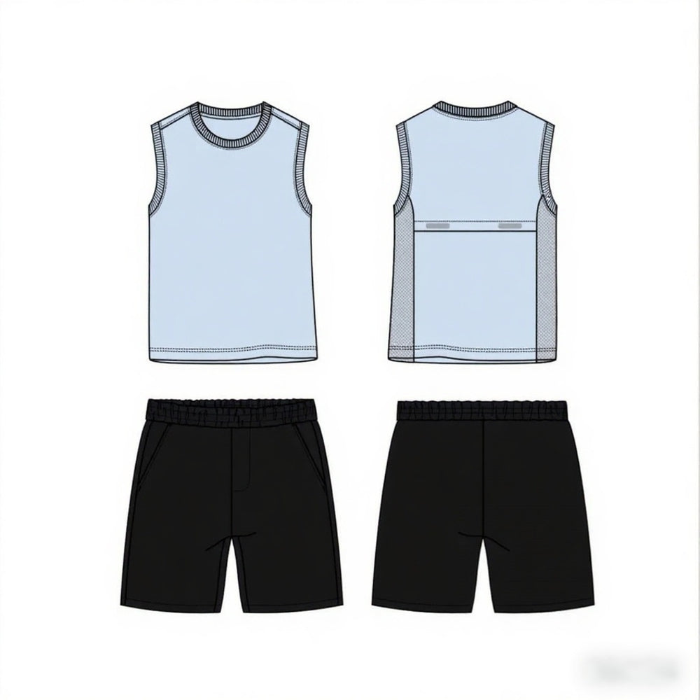 【ice silk quick-dry】kids' summer new arrival thin & breathable cool & comfortable sports set for mid-to-large children yn