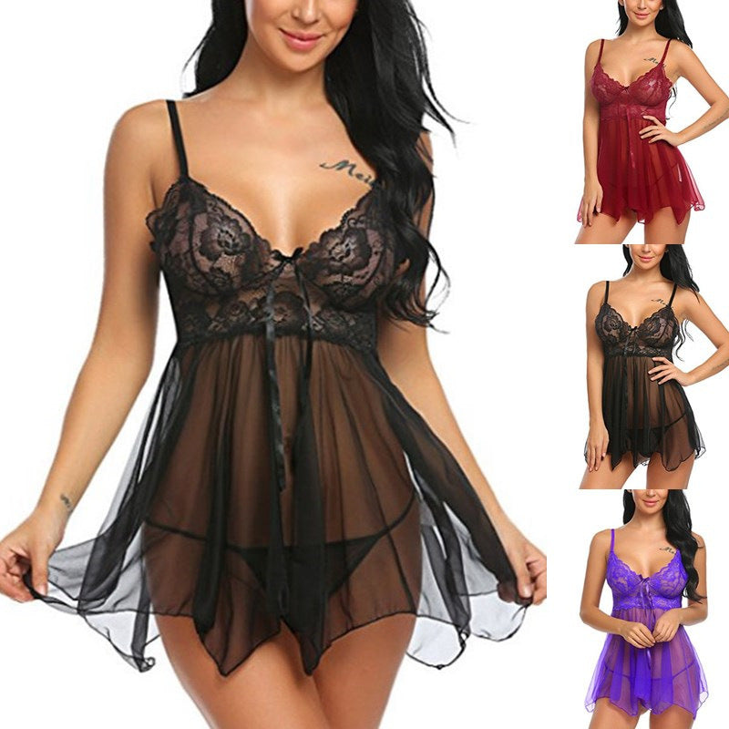 sexy lingerie, sexy lingerie, front slit nightgown,   dropshipping 1163
