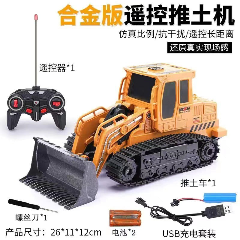 alloy remote control excavator toy car kids boys large engineering vehicle excavator toy wireless excavator