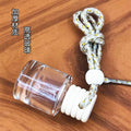 8ml car perfume bottle cylindrical five-wire cap thickened glass essential oil dispensing bottle lanyard aromatherapy self-installed empty bottle