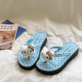 Kitten polka dot flip-flops outwear sandals new arrivalinsfashionthick sole flip-flops korean style home slippers for women