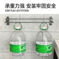 Punch-free towel rack space aluminum multi-layer bath towel rack bathroom gun gray towel rack bathroom wall hanging rod
