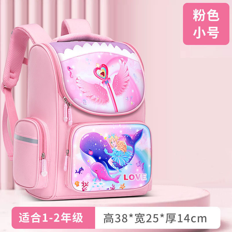 New kids' backpack - lightweight, spine-supporting schoolbag for elementary school students, grades 1-6, cute space-themed design for boys and girls