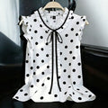European and american style retro polka dot tank top - plus size, ruffle trim, v-neck design, loose fit, sleeveless top - flattering and concealing