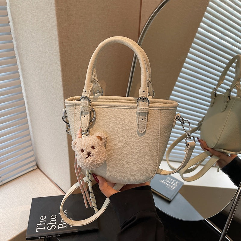 Foreign order advanced sense simple portable small bag women's 2025 new foreign style shoulder bucket bag commuter messenger bag